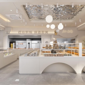 现代蛋糕面包店3D模型下载